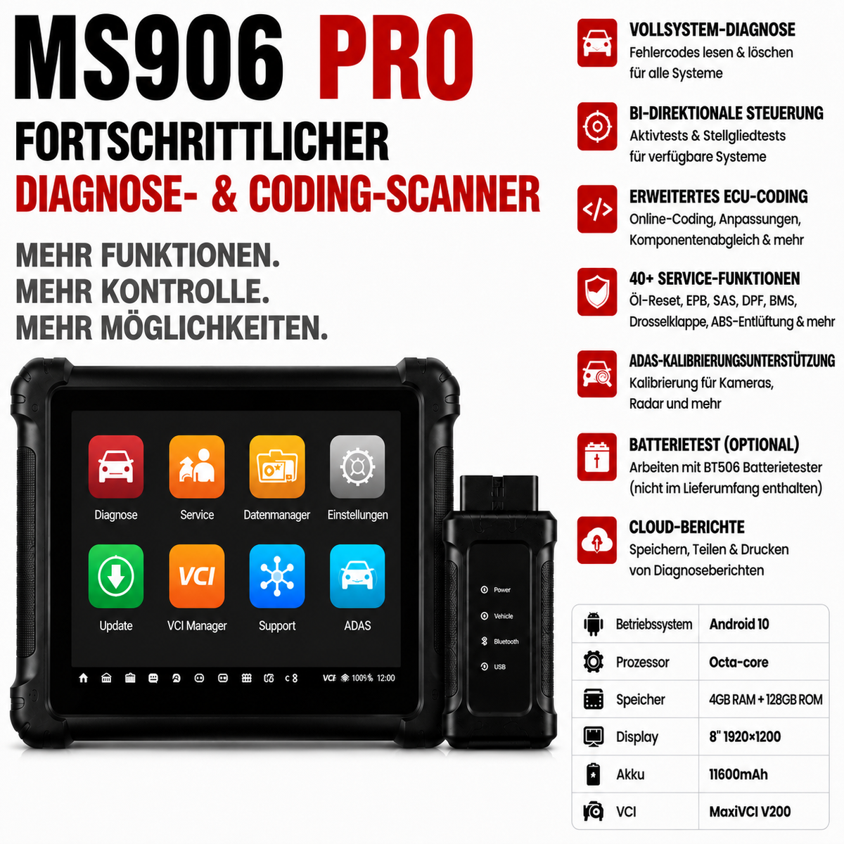 MS906 Pro Diagnosegerät